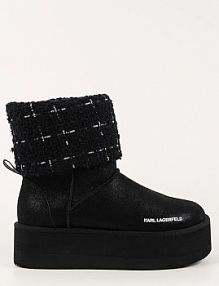 Śniegowce Karl Lagerfeld  czarne damskie KL48552.707