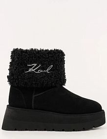 Śniegowce Karl Lagerfeld  czarne damskie KL48653.700