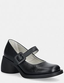 Sandały na słupku Fly London  czarne P145044005