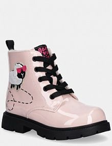 Botki Garvalin  różowe dziecięce 251342