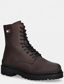 Botki Tommy Jeans  brązowe męskie EM0EM01631