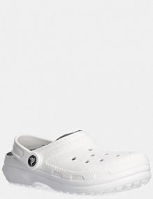 Kapcie Crocs  białe dziecięce 207010.CLASSIC.LINED.CL