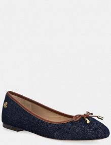 Baleriny Lauren Ralph Lauren  granatowe damskie 802P04386001.400