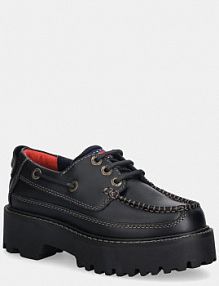 Półbuty sznurowane Tommy Jeans  czarne damskie EN0EN03003