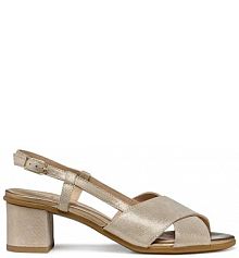 Sandały na obcasie Geox  złote D55RXA.000MA.C2012