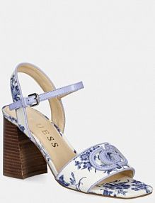 Sandały na słupku Guess  białe FLJGA2.FAP03.BLUE