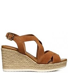 Espadryle Geox  brązowe damskie D35GVC.00021.C6001