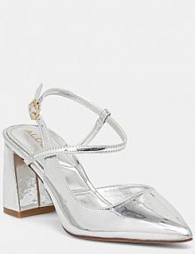 Sandały na słupku ALDO  srebrne 13984699