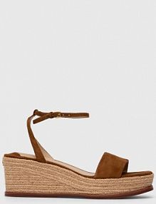 Sandały na obcasie Lauren Ralph Lauren  brązowe 802920421002.200