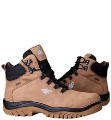 Męskie Skórzane Buty Turystyczne OBMH257 4F