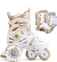 Zestaw Rolki dla dzieci CARIBOO BALLERINA z ochraniaczmi w zestawie dziecięce