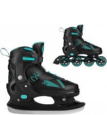 Łyżworolki regulowane 2w1 Enzo z wym. płozą hokejową NH382 Nils Extreme dziecięce