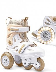 Rolki wrotki dla dziewczynki nauka jazdy z regulacją rozmiaru Cariboo Ballerina dziecięce