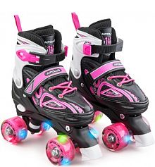 Apollo Super Quad LED ABEC7 regulowane rolki dziecięce