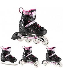 Łyżworolki dla dzieci 4w1 Nils Extreme NH10905 kółka LED dziecięce