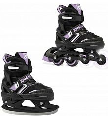 Rolki Łyżwy 2w1 Regulowane Raven Helixi Kółka LED dziecięce