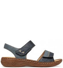 Sandały na obcasie Rieker granatowe V2860-14