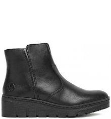 Botki na obcasie Rieker czarne CEO-X9165-01