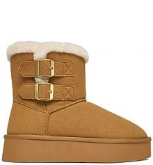 Botki na obcasie Jenny brązowe CEO-HDR241212-4