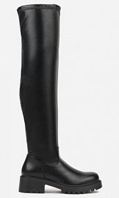 Czarne Kozaki w Stylu Tech Gothic Aderida Renee damskie