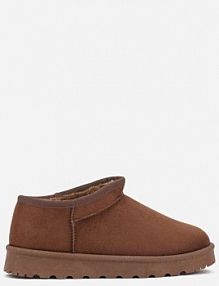 Brązowe Niskie Śniegowce o Wsuwanym Fasonie Alodra Renee damskie