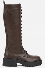 Brązowe Kozaki VICES Typu Workery w Grungowym Stylu Unalira damskie