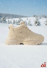 Ciemnobeżowe Streetwearowe Sneakersy Vices Chunky w Stylu Traperów na Platformie Leate damskie