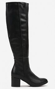 Czarne Kozaki Vices na Słupku Sedvire