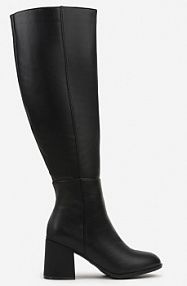 Czarne Kozaki Vices na Słupku z Przeszyciami Codvira