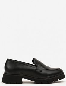 Czarne Mokasyny na Platformie z Tłoczeniem Celtellie c'm paris damskie