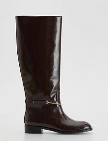 Lakierowane kozaki Reserved mahoniowe damskie 028FG-93X