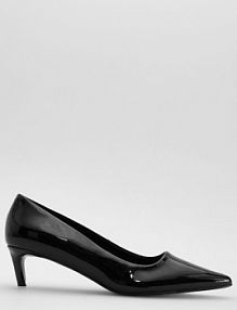 Czółenka na obcasie kitten Reserved czarne 109HS-99X