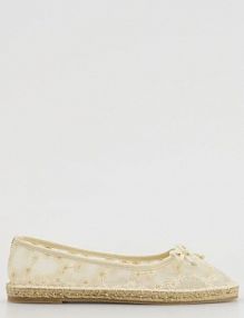 Transparentne espadryle Reserved złamana/biel damskie 384CP-01X