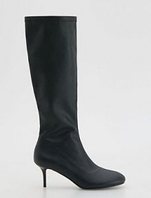 Kozaki na obcasie Reserved czarne damskie 394FF-99X