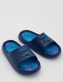 Klapki z aplikacją Reserved granatowe dziecięce 577HV-59X