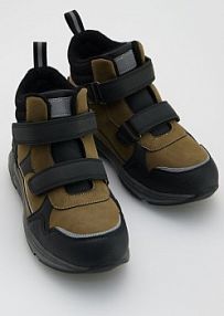 Buty trekkingowe z odblaskowymi elementami Reserved zielone dziecięce 648GO-87X