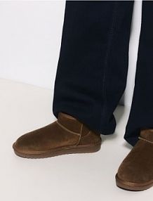 Zamszowe śniegowce Reserved beżowe damskie 746FE-80X