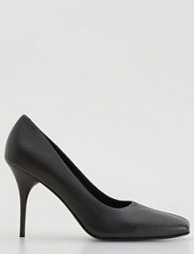 Skórzane czółenka Reserved ciemnobrązowe 795FE-89X