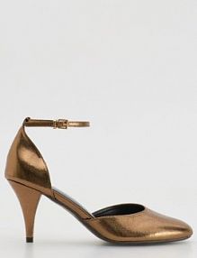 Metaliczne czółenka Reserved złote 893FE-GLD