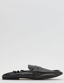 Skórzane loafersy Reserved ciemnobrązowe 899FE-89X