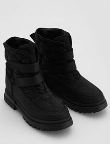 Śniegowce na rzepy Reserved czarne dziecięce 923GT-99X