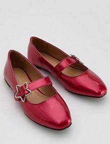 Lakierowane baleriny Reserved intenstywna/czerwień dziecięce 925GT-29X