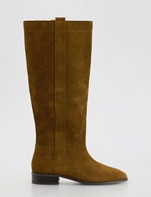 Zamszowe kozaki Reserved brązowe damskie 926FE-82X