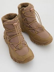 Ocieplane śniegowce z wiązaniem Reserved brązowe dziecięce 936GT-82X