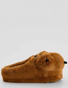 Brązowe kapcie w kształcie łapek House męskie 167HO-88X