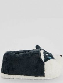 Futrzane kapcie w motywem psa rasy husky House wielobarwny męskie 212HP-MLC