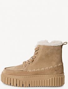 Botki na obcasie Tamaris beżowe