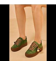 Sneakersy Carinii zielone damskie