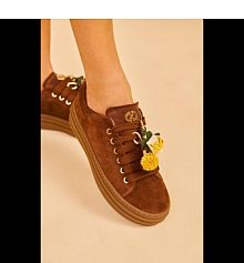 Sneakersy Carinii brązowe damskie