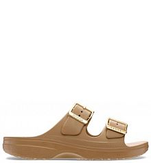 Klapki Crocs brązowe damskie 